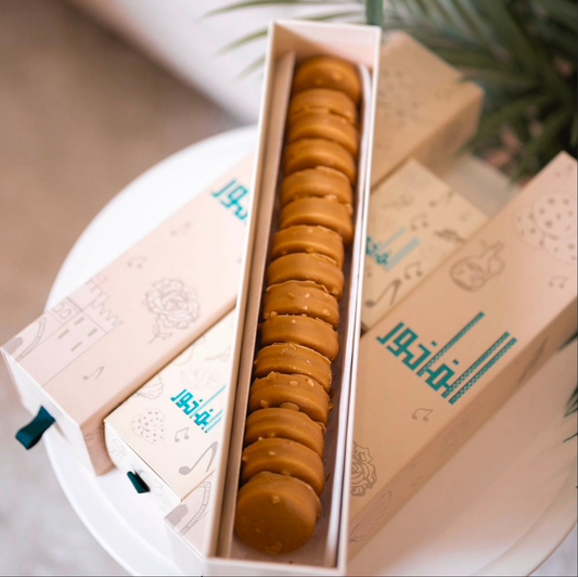 CHOCOLATE CARAMEL ALFAJORES BISCUIT - LONG BOX